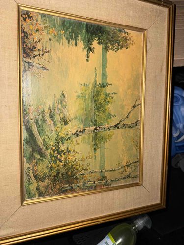 Framed Impasto Oil Landscape by Keirstead