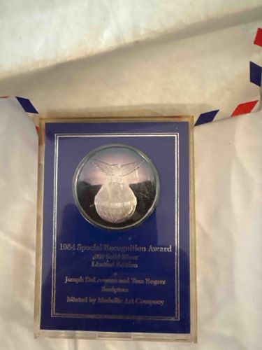 1984 Special Recognition Award .999 Solid Silver Limited Edition Medal