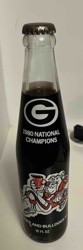 1980 Georgia Bulldogs National Champions Commemorative Soda Bottle