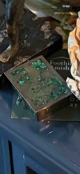Malachite Inlaid Brass Box