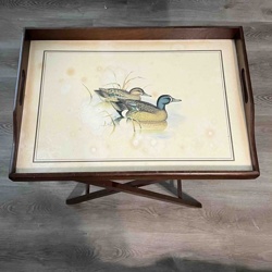 Wooden TV Tray with Duck Art Print by Gregory F. Messier