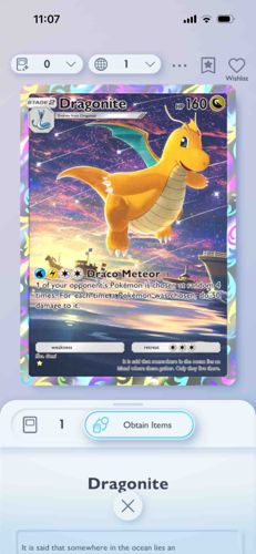 Dragonite Pokémon Trading Card (Full Art)