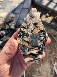 Multi-Mineral Rock Specimen (Possibly Pegmatite or Gneiss)