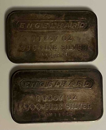 Engelhard 1 Troy Ounce .999 Fine Silver Bar