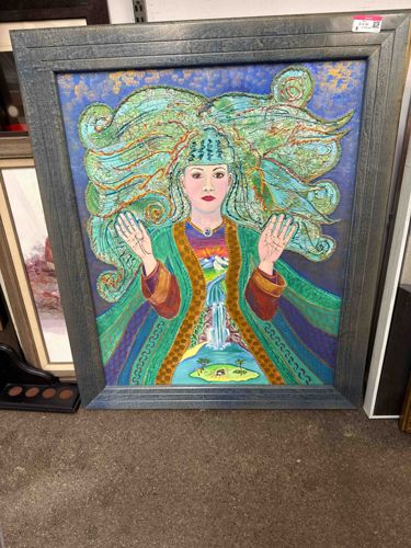 Mystical Goddess Mixed Media Canvas Painting