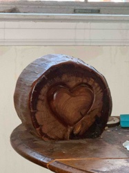 Wooden Heart Carved Hidden Drawer Puzzle Box