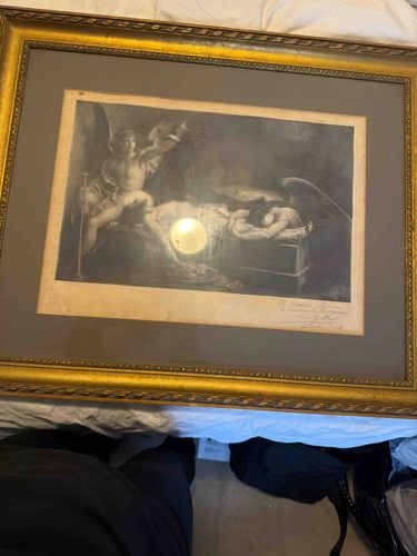 Framed Engraving of Le Martyre de Saint Sébastien (The Martyrdom of Saint Sebastian)