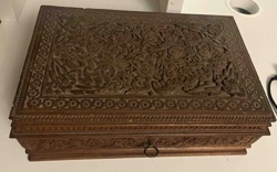 Carved Wooden Jewelry/Trinket Box