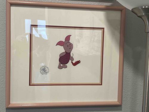 Framed Walt Disney Piglet Animation Production Cel