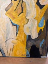 Abstract Cubist Style Painting by B. Atwill