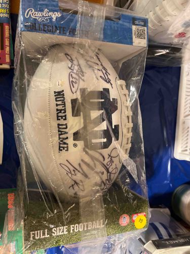 Multi-Signed Notre Dame Rawlings Full Size Football