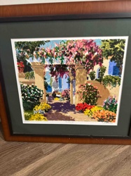 Framed Garden Scene Print