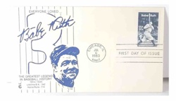 Babe Ruth First Day of Issue Envelope with Commemorative Stamp