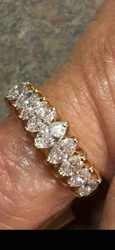 Gold Marquise Diamond Eternity-Style Band Ring