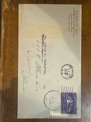 Edward W. Scudder, Class of 1903 Mailed Envelope