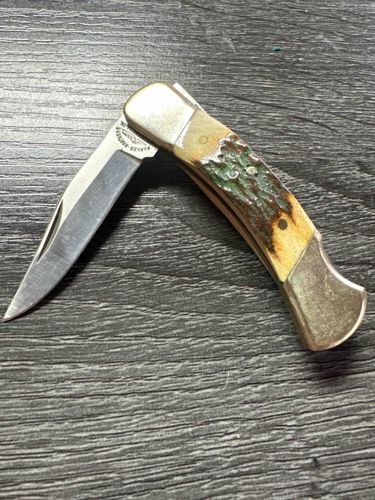 Parker-Frost Two-Blade Folding Pocket Knife with Jigged Bone Handles
