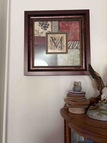 Framed Monogrammed 'M' Wall Art