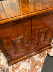 Vintage Oak Nightstand/Small Cabinet with Cooper Hardware