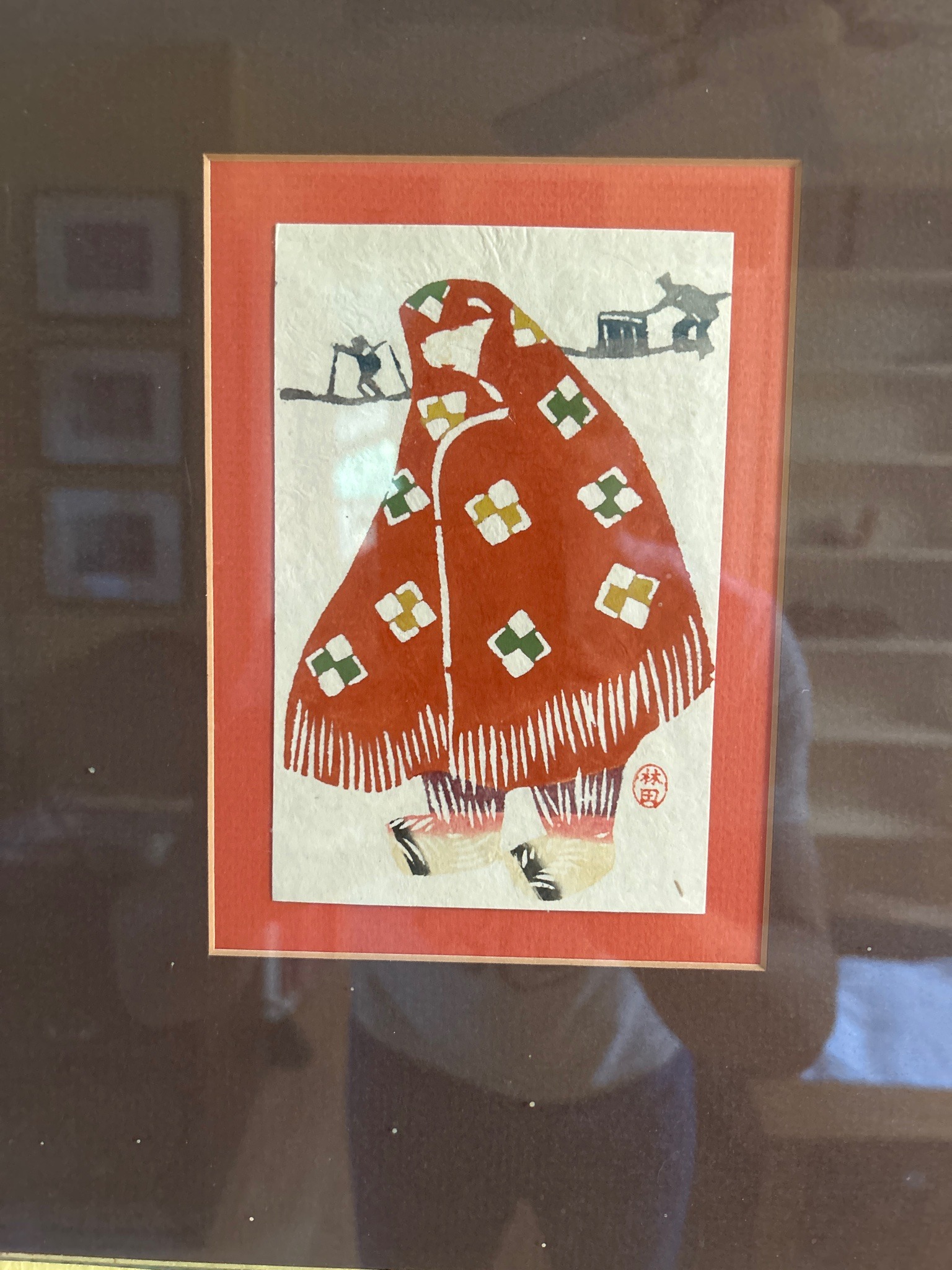 Submitted photo of Japanese Katazome or Woodblock Print in the Manner of Sadao Watanabe