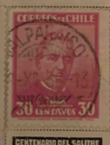 Chilean Definitive Series Postage Stamp - 30 Centavos