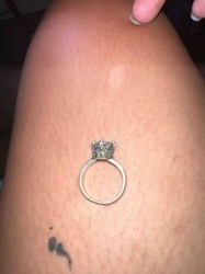 Sterling Silver Crown Ring with Dark Stone Accents