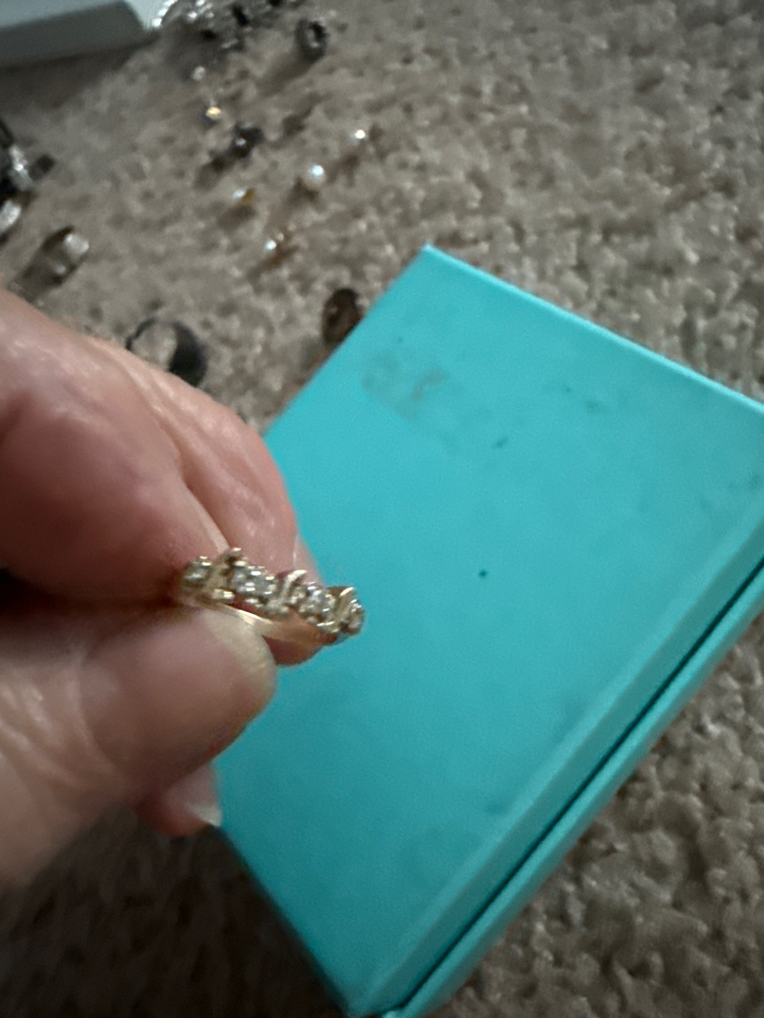 Submitted photo of Multi-stone diamond band ring (not authenticated)