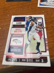 Panini Contenders NFL Russell Wilson Denver Broncos Game Ticket Football Card