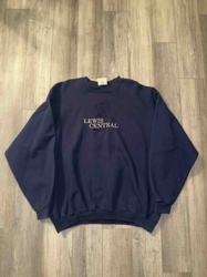 Lewis Central Embroidered Dark Blue Sweatshirt