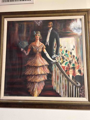Art Deco Gala Scene Painting