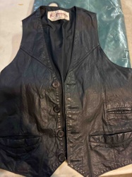 Vintage U. GROSSKOPF Black Leather Vest