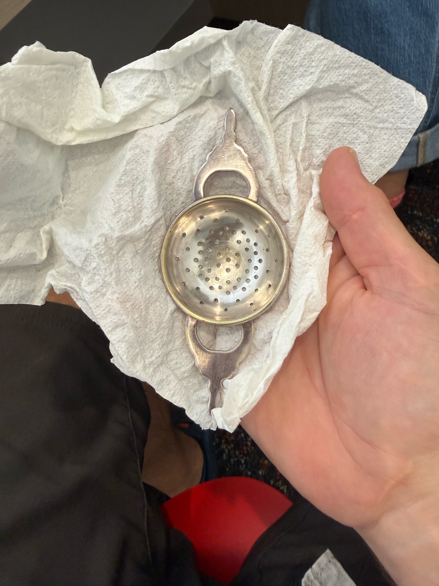 Submitted photo of Silver-plated tea strainer