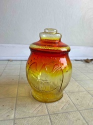 Vintage Ombre Glass Apothecary Jar / Canister