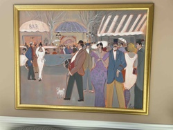 Mammon Oil Painting: Paris Street Scene with Figures