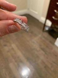 Moissanite Princess-Cut Eternity Band Ring