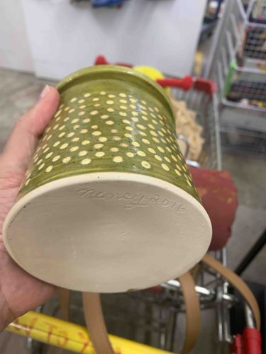 Handmade Polka Dot Ceramic Jar by Nancy (2016)