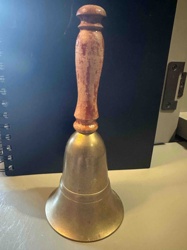 Brass Handbell with Wooden Handle