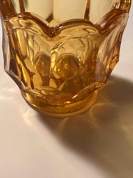 Amber Glass Votive Holder