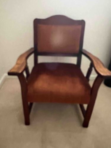 Vintage Mission-style Mahogany Armchair