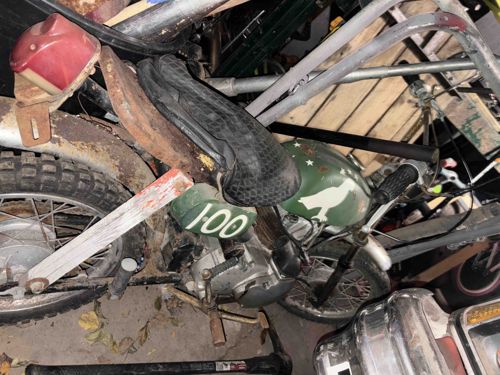 Vintage Minibike/Small Motorcycle (Possibly a Trail Bike)