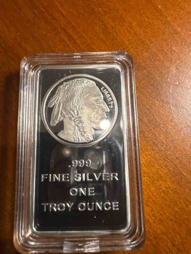 Buffalo Design .999 Fine Silver 1 Troy Ounce Bar