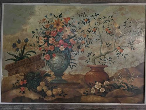Still Life with Classical Elements and Fruit Tree Painting