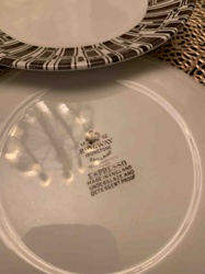 Ridgway Ironstone 'Espresso' Pattern Dinner Plate