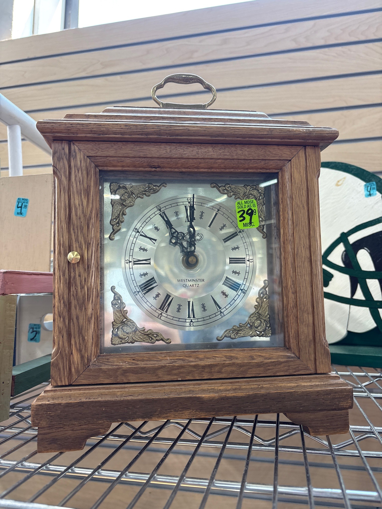 Submitted photo of Wooden quartz mantel clock