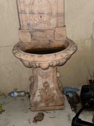 Classical Style Garden Fountain with Foliate Carvings