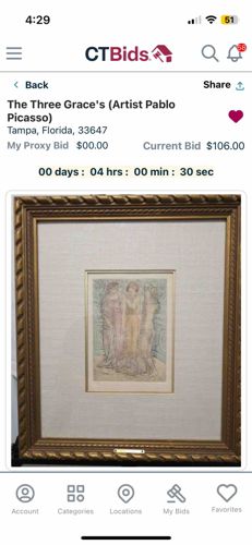 The Three Grace's (Artist Pablo Picasso) Framed Print