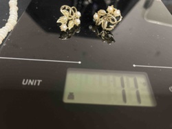 Vintage Gold Tone Faux Pearl Clip-On Earrings