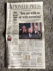 Pioneer Press Newspaper, September 21, 2001
