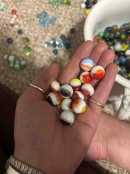 Assorted Vintage Machine-Made Glass Marbles