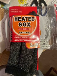 Heated Sox Thermal Black and White Melange Socks