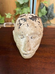 Weathered Human Head Sculpture